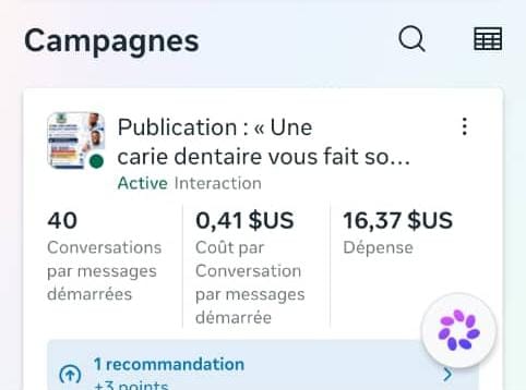 Résultat de campagne