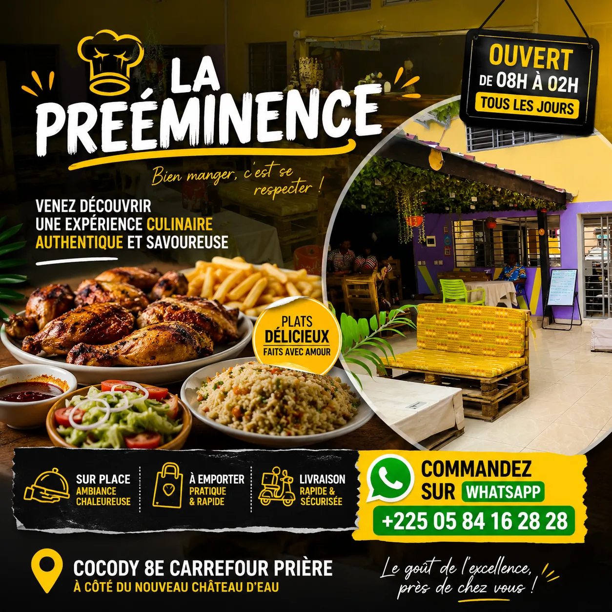 Restaurant la préeminence — Création d'affiche